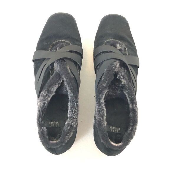 Stuart Weitzman Happy Feet Shearling Suede Shoes - Picture 4 of 6
